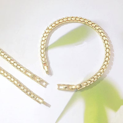Women’s Gold-Tone Snake Scale Bracelet