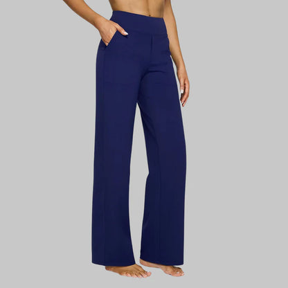 Women’s High-Waist Stretch Wide-Leg Trousers