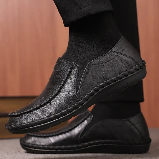 Men’s Leather-Look Slip-On Comfort Shoes