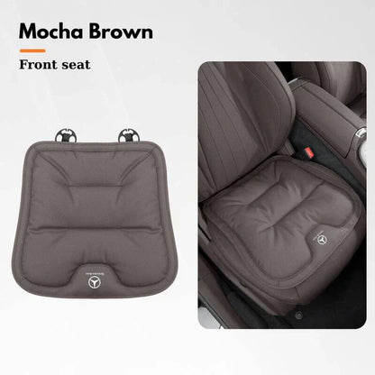 Soft Leather Car Seat Cushion Set with Anti Slip Silicone Backing