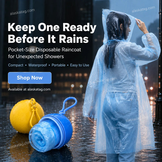 Compact Emergency Rain Poncho