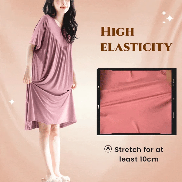 Women’s Modal Short Sleeve Loose Pajama Dress