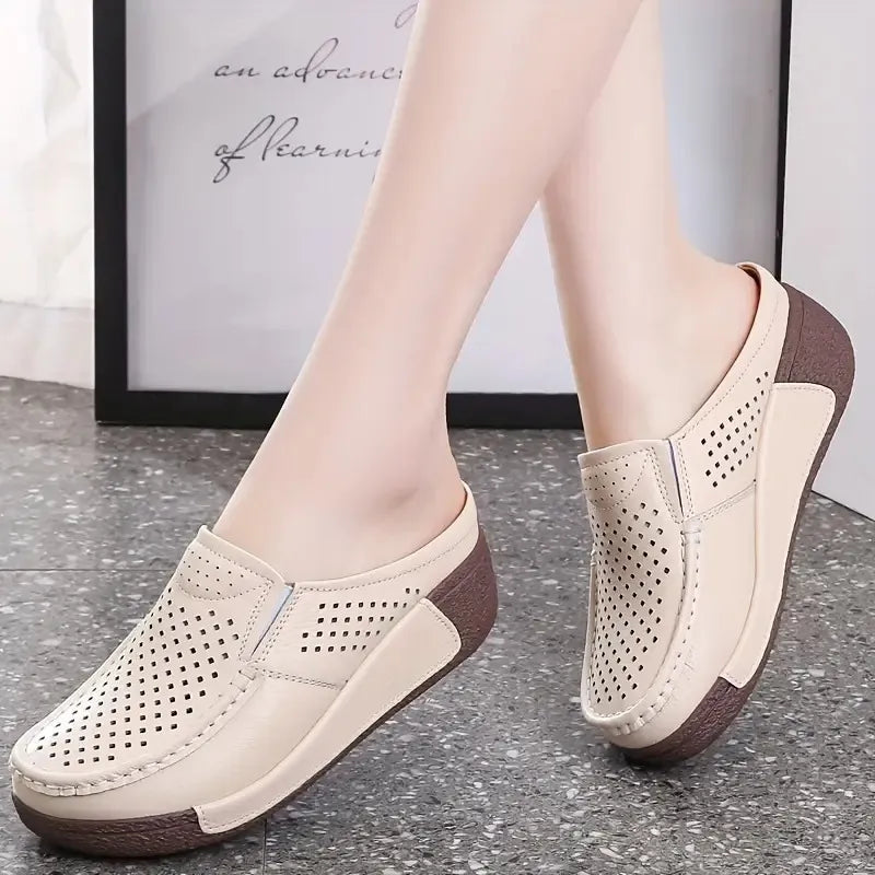 Leather-Look Comfort Mules