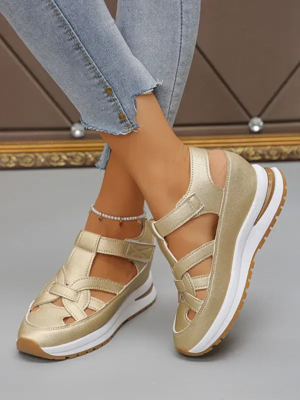 Women’s Velcro Strap Wedge Comfort Sandals