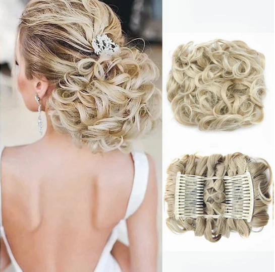 Women’s Messy Curly Bun Hair Extension Scrunchie