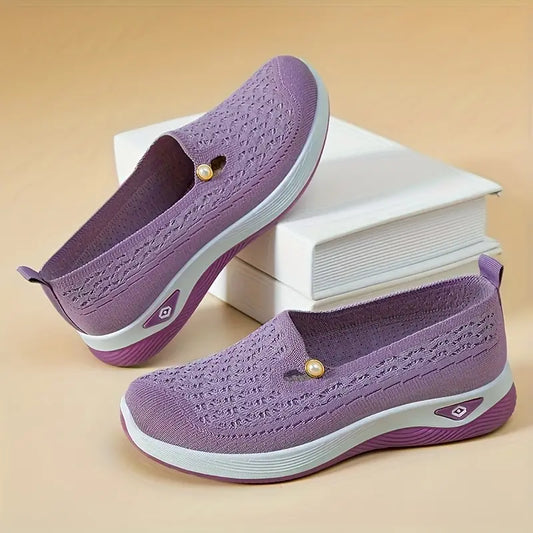 Breathable Mesh Slip-On Walking Shoes for Women