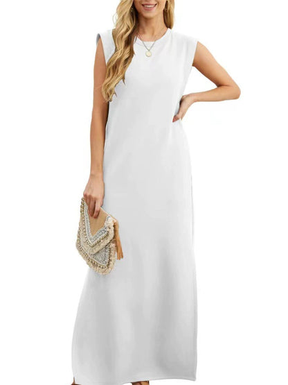 Women's Split Hem Cotton-Blend Casual Dress