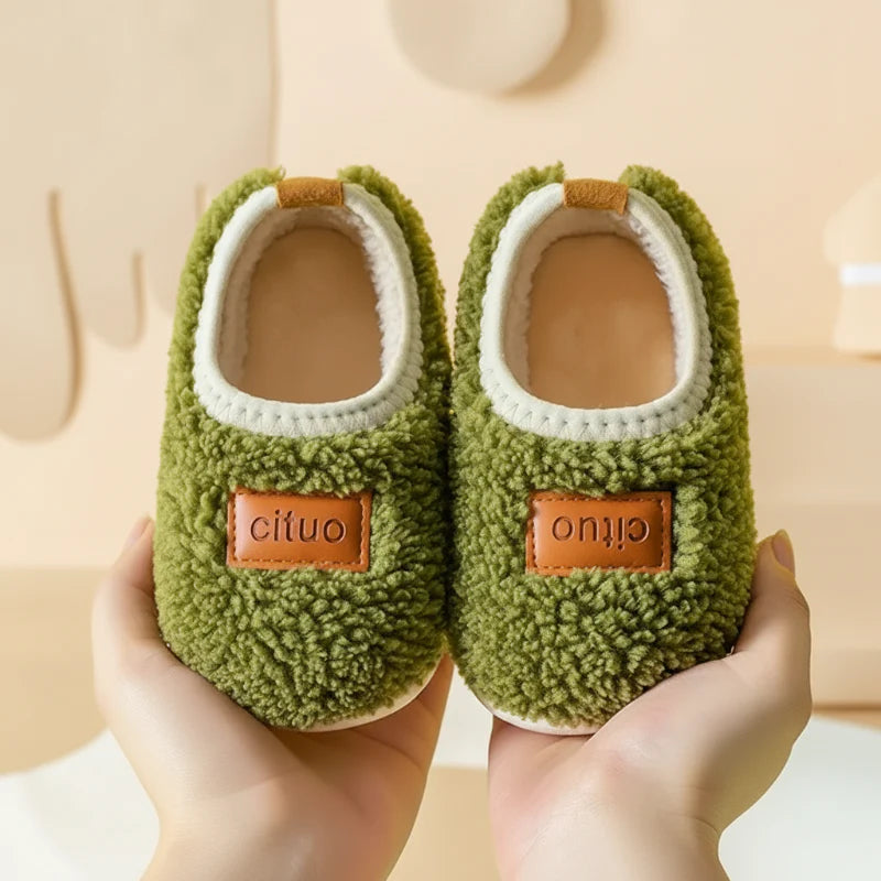 Children’s Cosy Plush-Lined Anti-Slip Winter House Booties