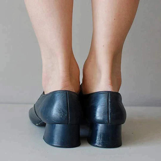 Leather-Look Wedge Buckle Sandals