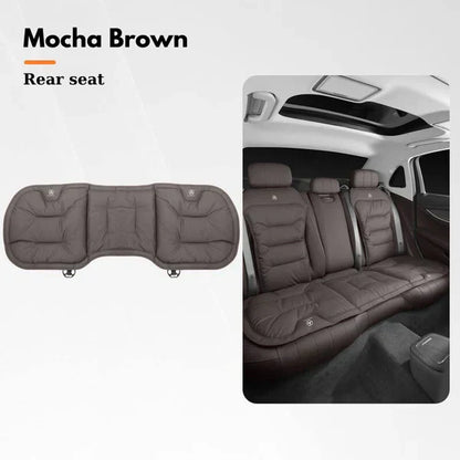 Soft Leather Car Seat Cushion Set with Anti Slip Silicone Backing