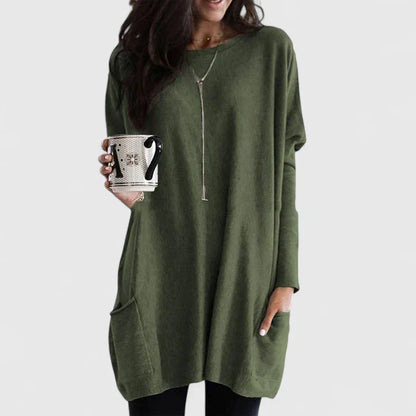 Women’s Soft Knit Pocket Tunic Top