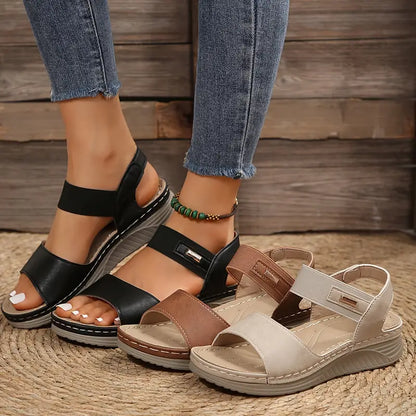 Women's Lightweight Wedge Sandals - Casual & Comfortable