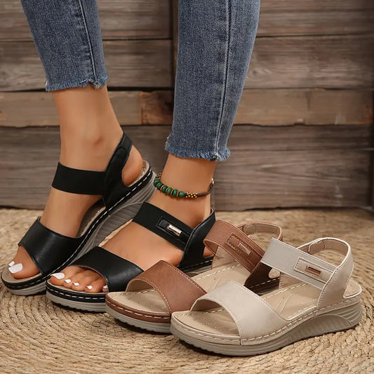 Women's Lightweight Wedge Sandals - Casual & Comfortable