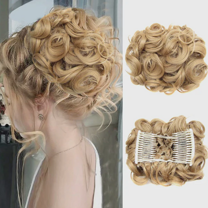 Women’s Messy Curly Bun Hair Extension Scrunchie