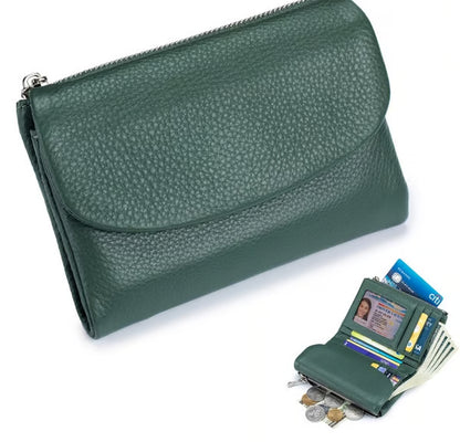Pebble-Grain Leather-look RFID Wallet