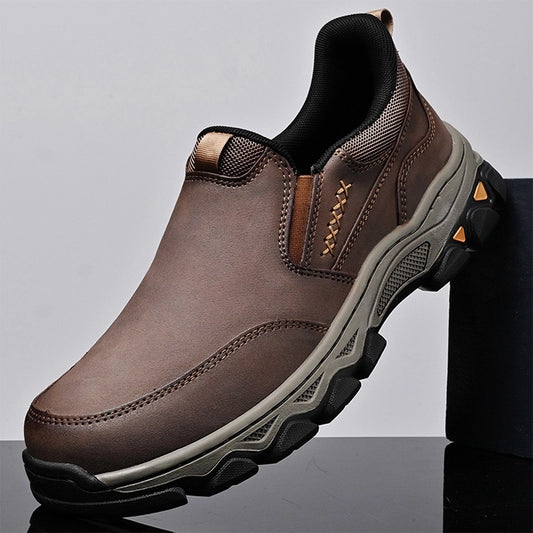 Men’s Premium Supportive Leather-Look Loafers