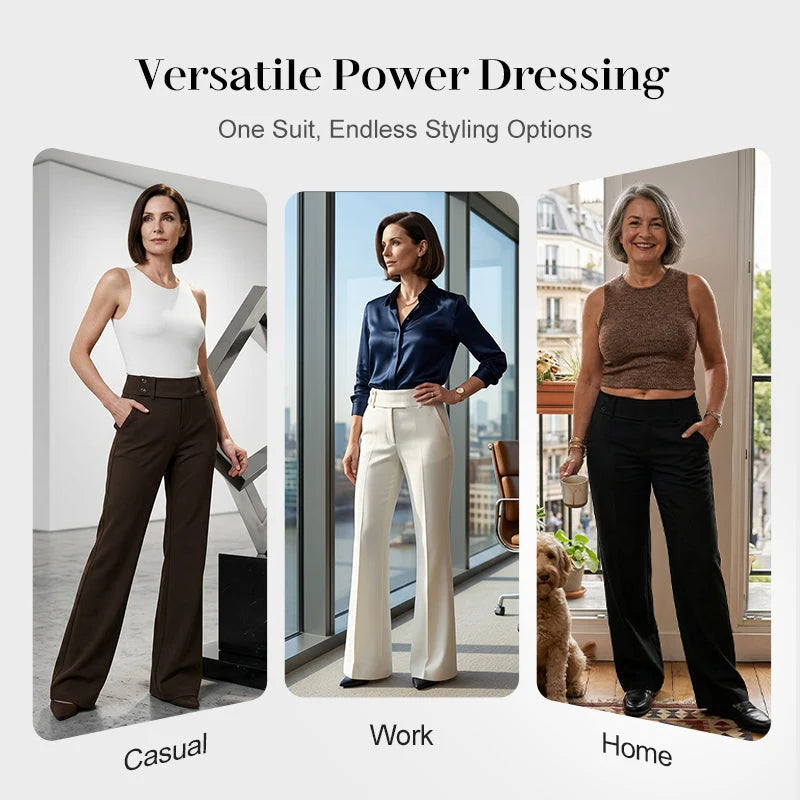 Women's Flared Tailored Trousers
