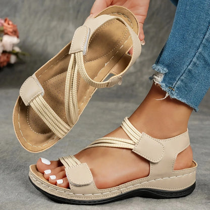 Women's Leather-Look Supportive Fisherman Sandals