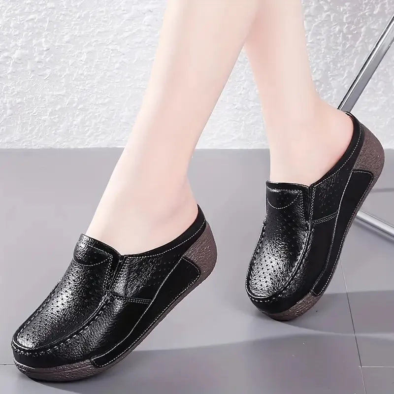 Leather-Look Comfort Mules
