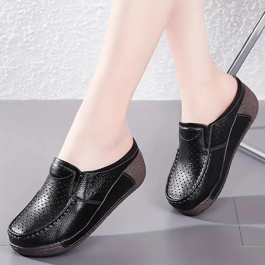 Leather-Look Comfort Mules