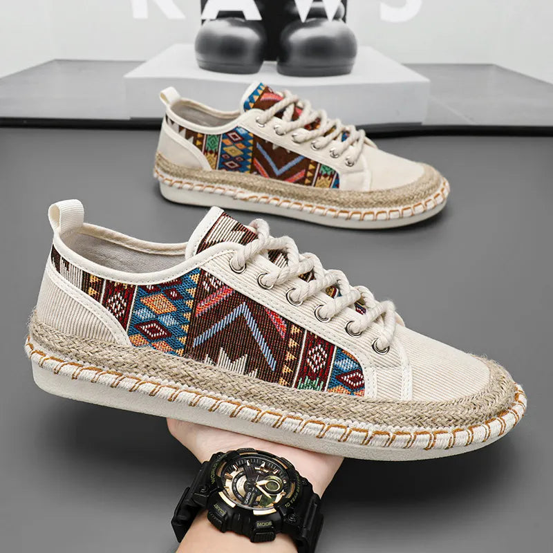 Men’s Breathable Casual Vintage Bohemian Espadrille Trainers
