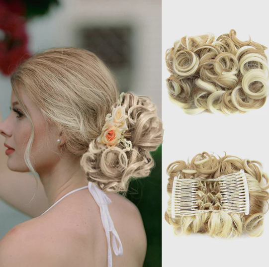 Women’s Messy Curly Bun Hair Extension Scrunchie
