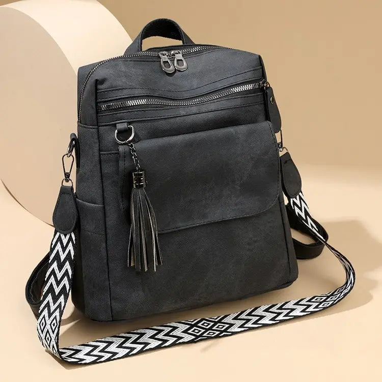 Women’s Vintage Multi-Pocket Convertible Shoulder Bag
