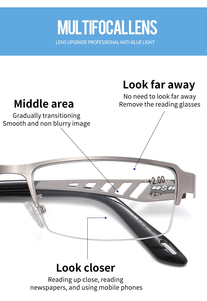 Ultra-Light Progressive Photochromic Reading Glasses