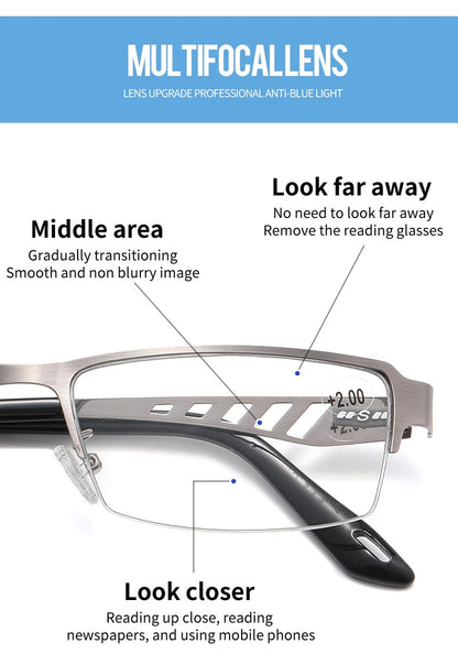 Ultra-Light Progressive Photochromic Reading Glasses
