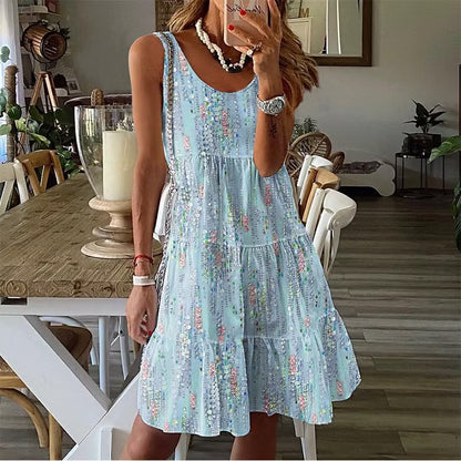 Women’s Sleeveless Tiered Midi Dress