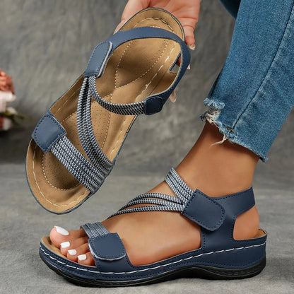 Women's Leather-Look Supportive Fisherman Sandals