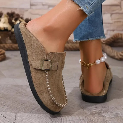 Women’s Non-Slip Leather-Look Comfort Trainers