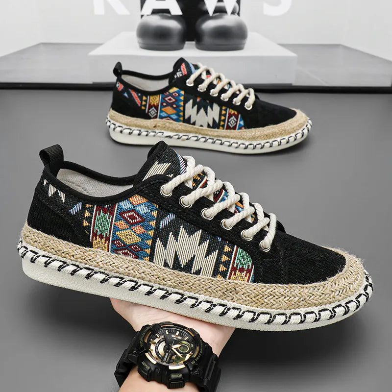 Men’s Breathable Casual Vintage Bohemian Espadrille Trainers