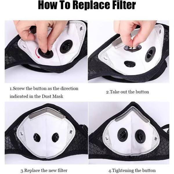 Reusable Filter Face Mask With Eye Shield