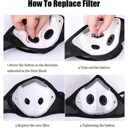 Reusable Filter Face Mask With Eye Shield