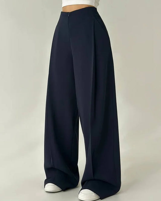 Women’s High-Waist Flowing Wide-Leg Trousers