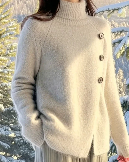 Women's High-Neck Knit Pullover
