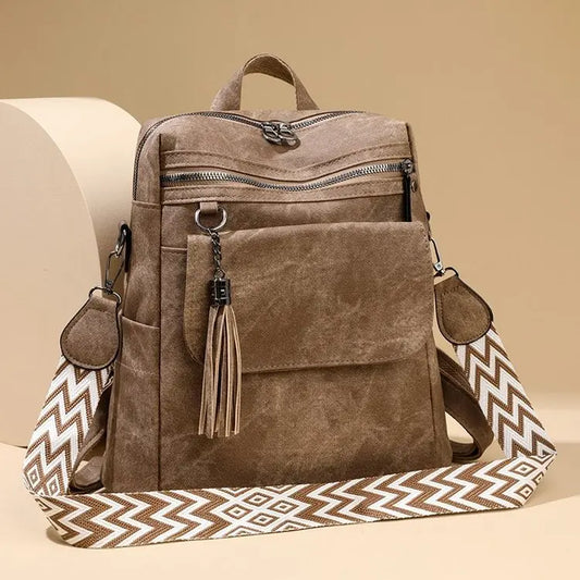 Women’s Vintage Multi-Pocket Convertible Shoulder Bag