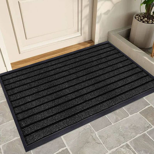Heavy Duty Dirt-Absorbing Entrance Mat with Rubber Backing