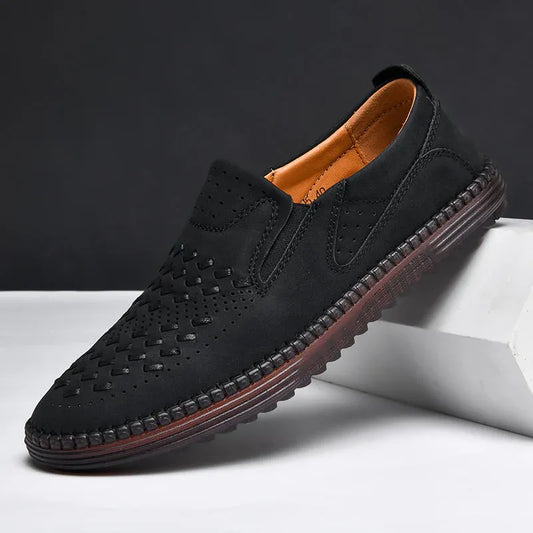 Men’s Handmade Leather-Look Loafers
