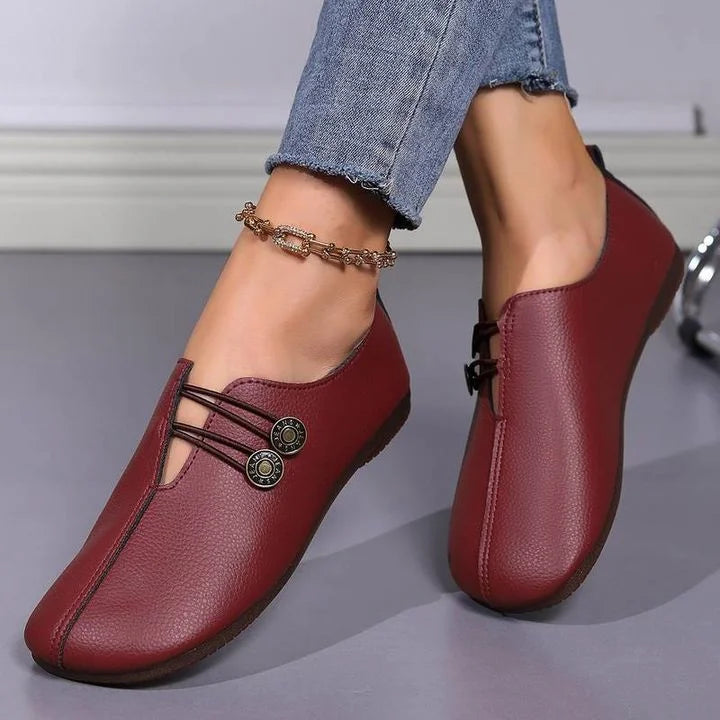 🔥Last Day Promotion 50% OFF - Women's Casual Lightweight Leather-Look Shoes