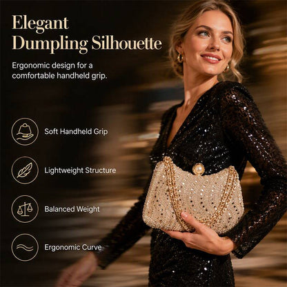 Women's Pearl Clasp Evening Clutch