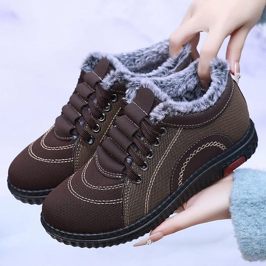 Women’s Fleece-Lined Winter Comfort Cotton Shoes
