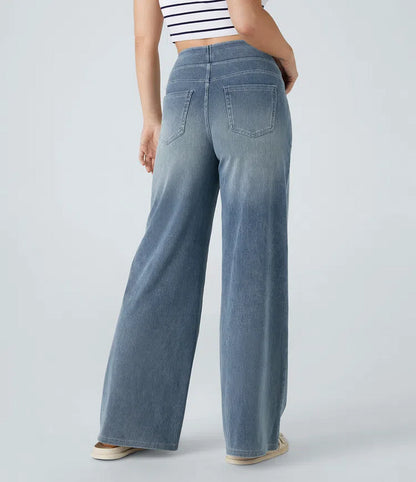 Women’s High-Rise Ultra-Stretch Wide-Leg Jeans