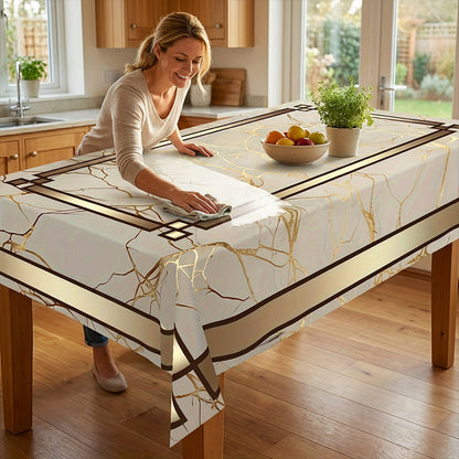 Marble Pattern Waterproof Dining Tablecloth