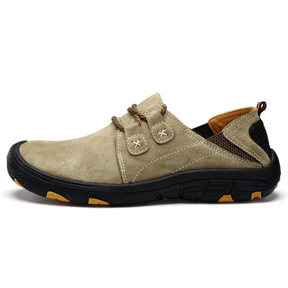 Men’s Wide-Fit Pigskin Leather-Look Soft-Sole Driving Loafers