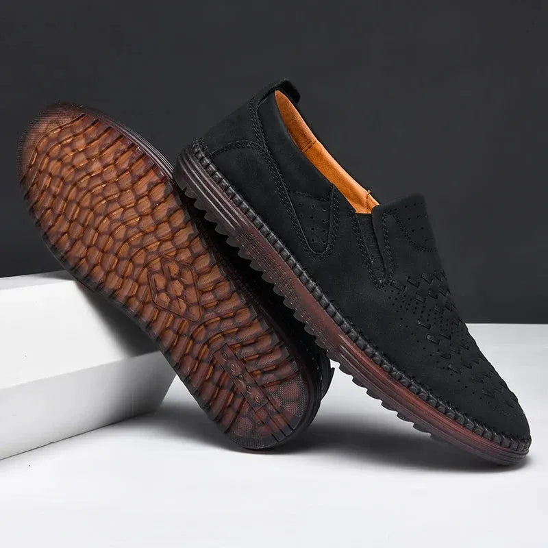 Men’s Handmade Leather-Look Loafers