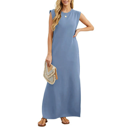 Women's Sleeveless Split-Hem Maxi Dress