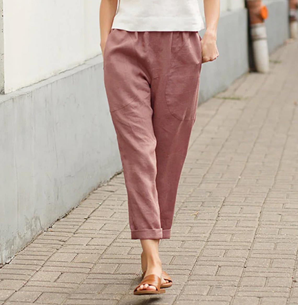 Lightweight Cotton Pants for Women in Plus Sizes