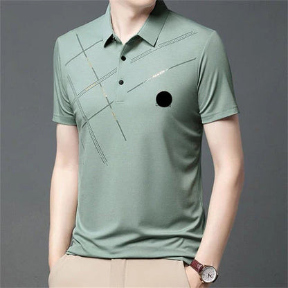 Men's Patterned Stretch Polo Shirt